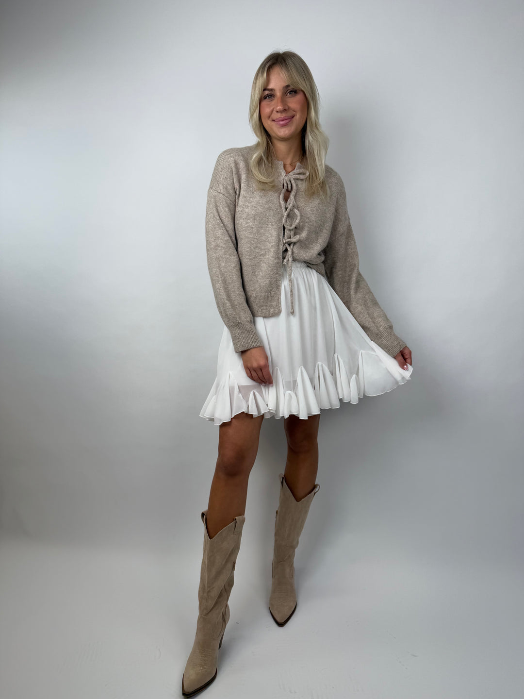 Soft Cardigan mit Schleifen Carlotta