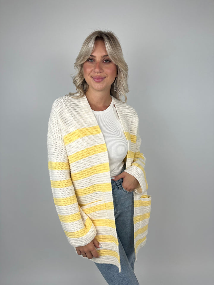 Gestreifter Oversize-Cardigan Eliot