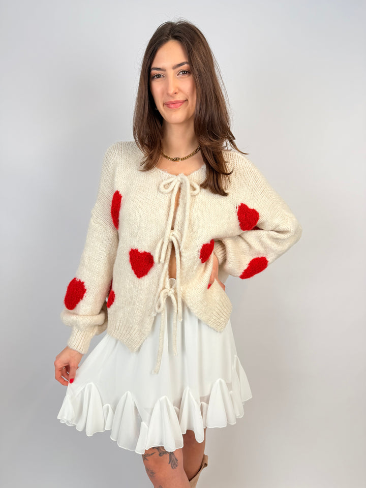 Cardigan mit Schleifen Love