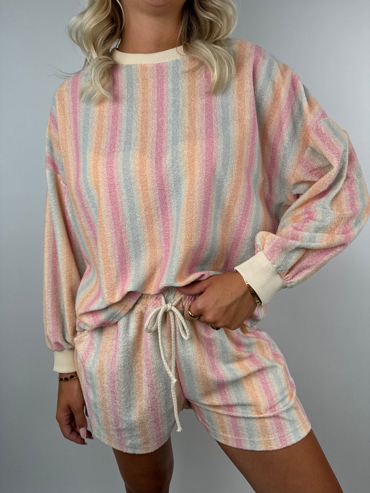 Gestreifter Frottee Sweater Malibu