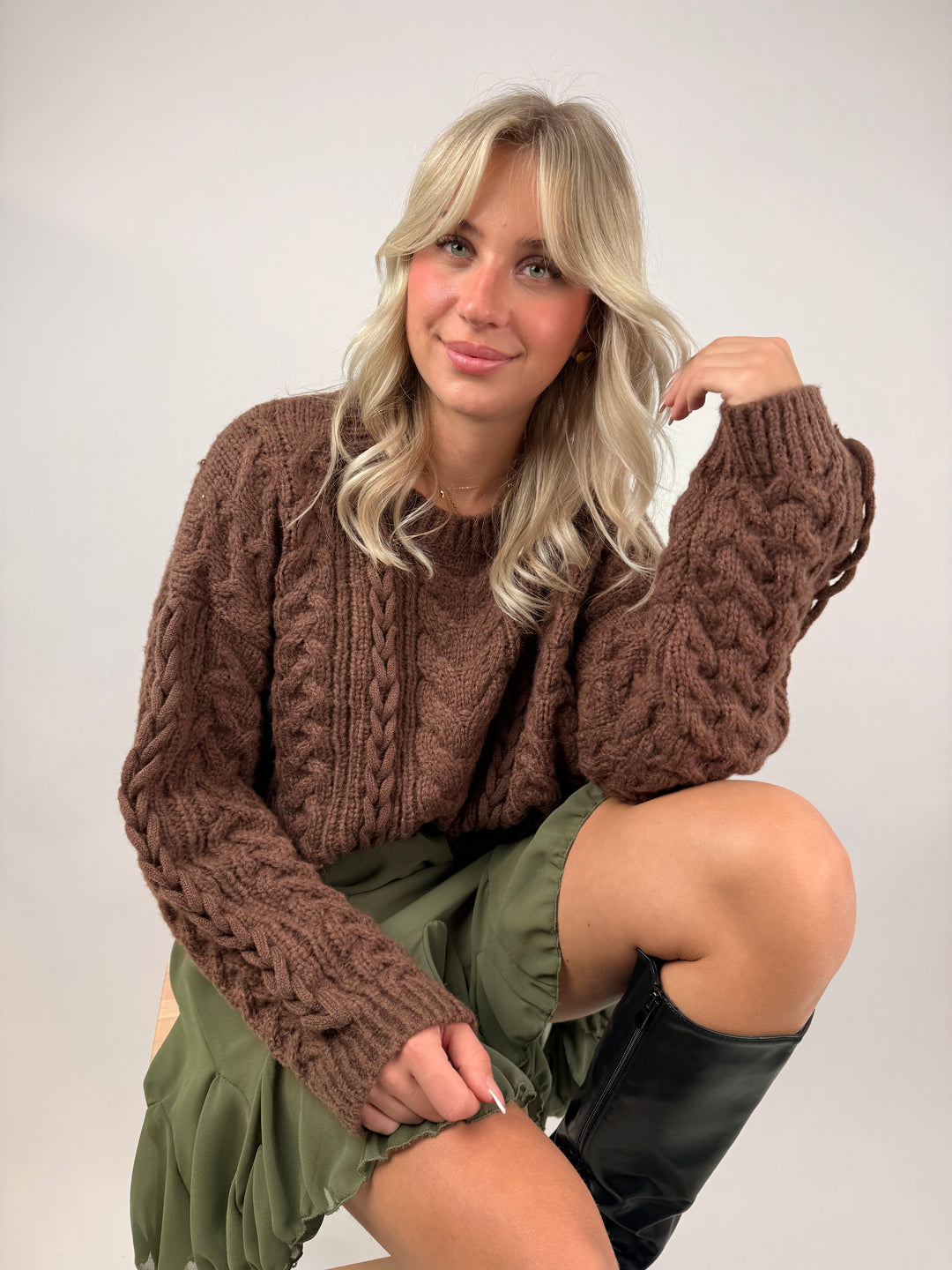 Pullover mit Zopfmuster Kayla