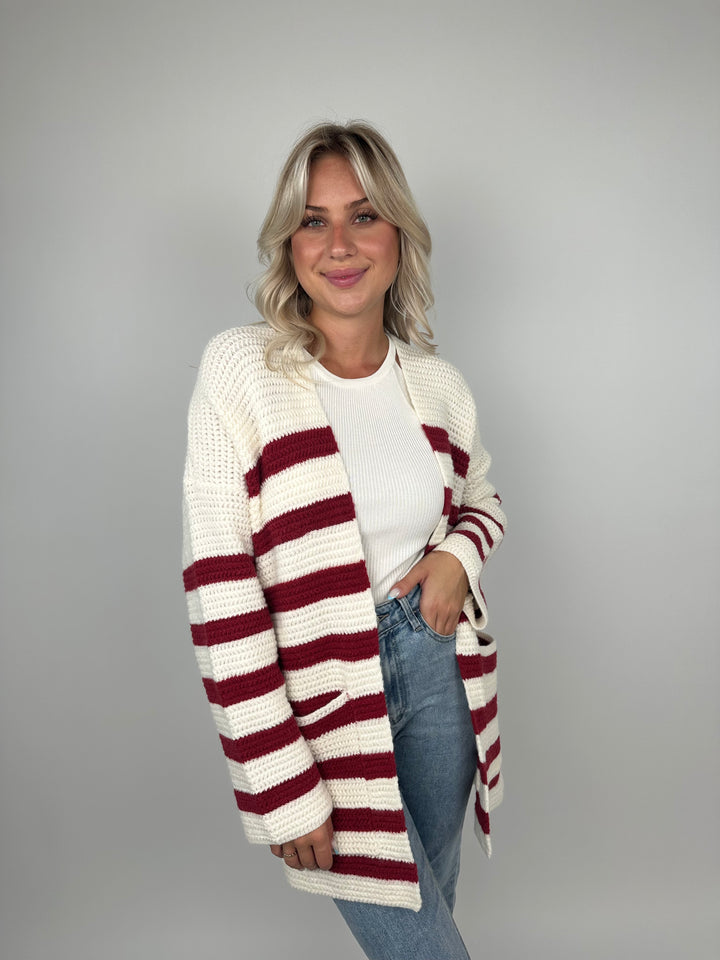 Gestreifter Oversize-Cardigan Eliot