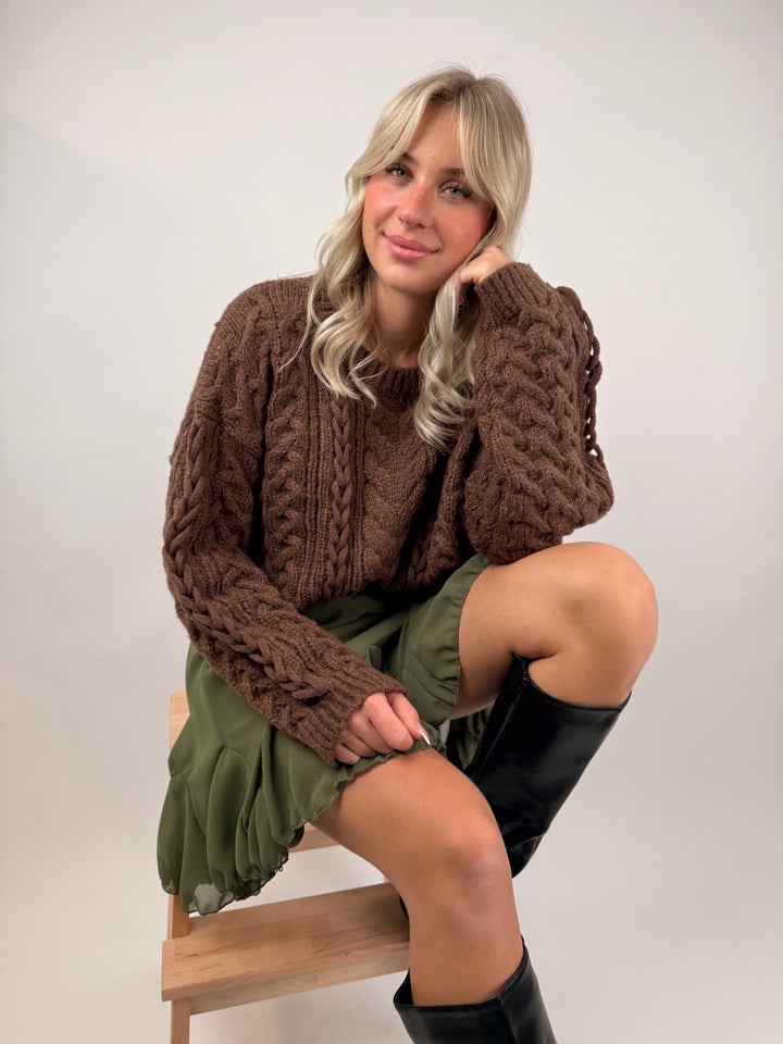 Pullover mit Zopfmuster Kayla