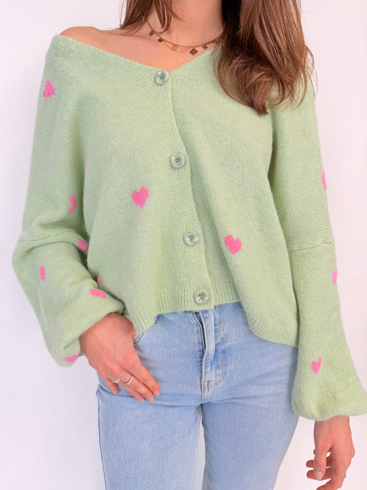 Cardigan Lovely Hearts