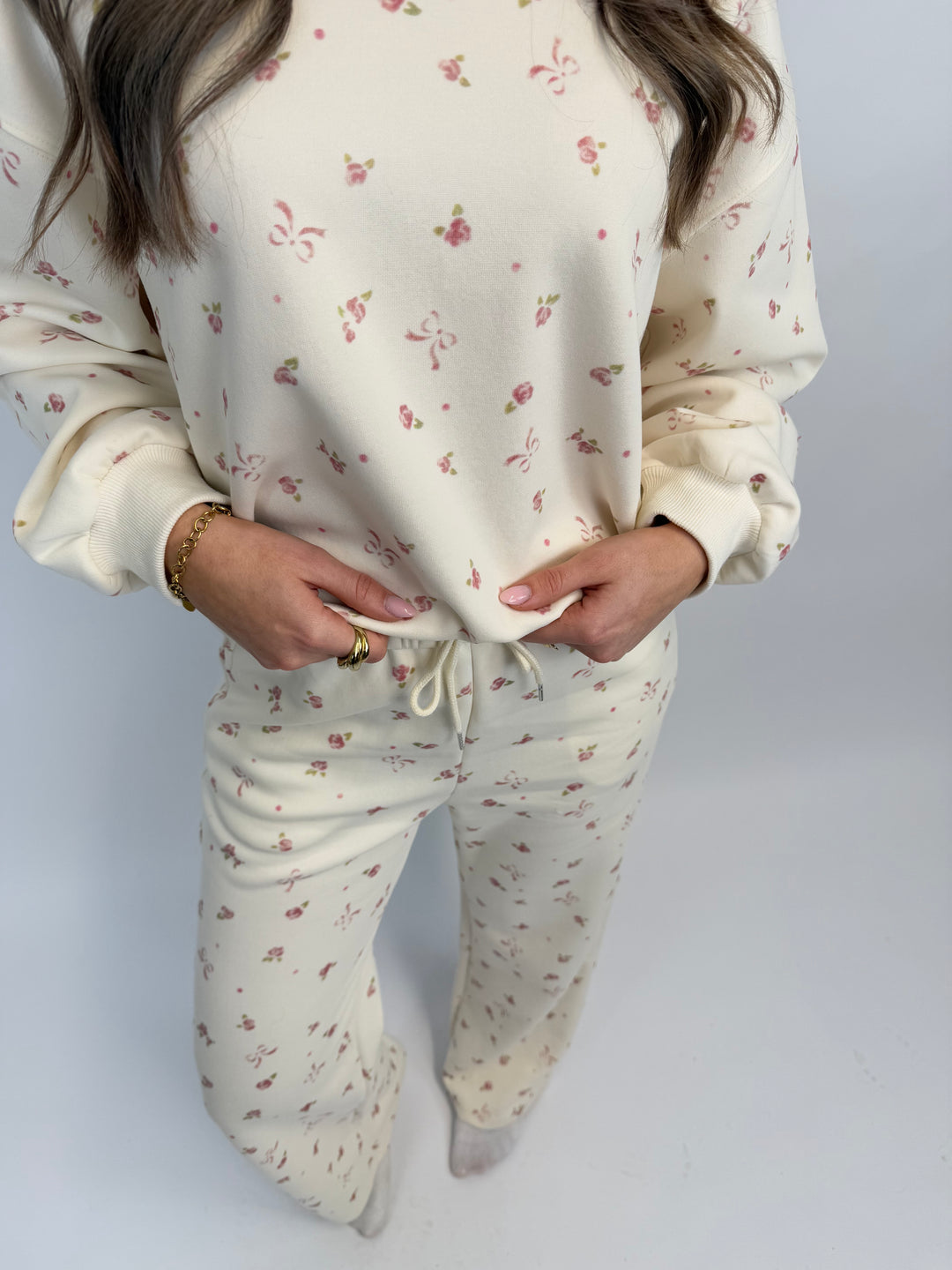 Soft Sweatpants Bows & Roses