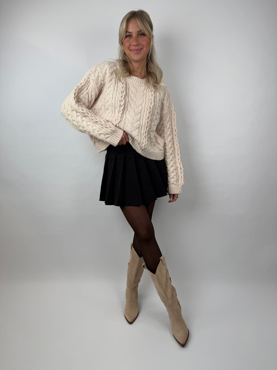 Pullover mit Zopfmuster Kayla