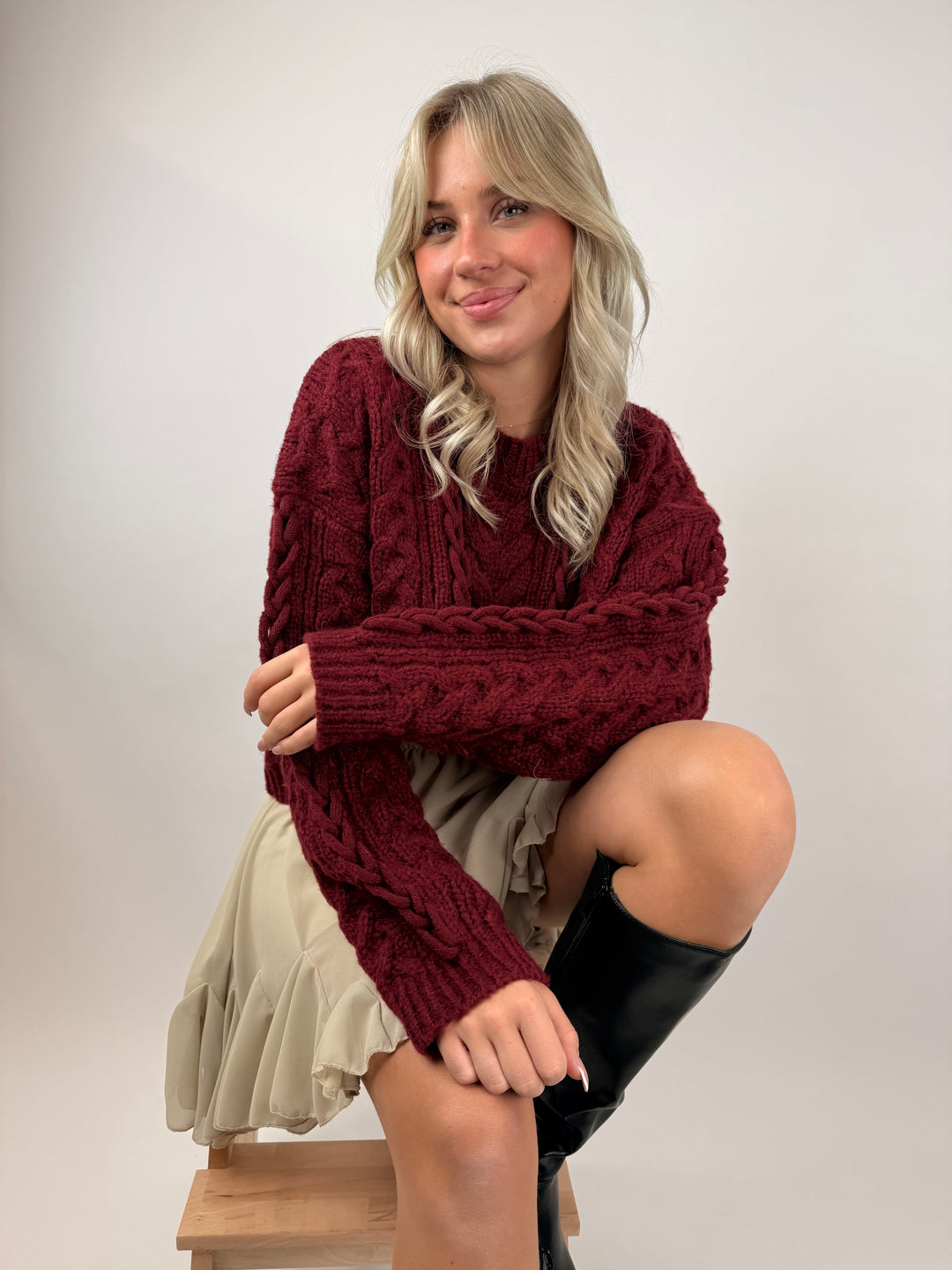 Pullover mit Zopfmuster Kayla