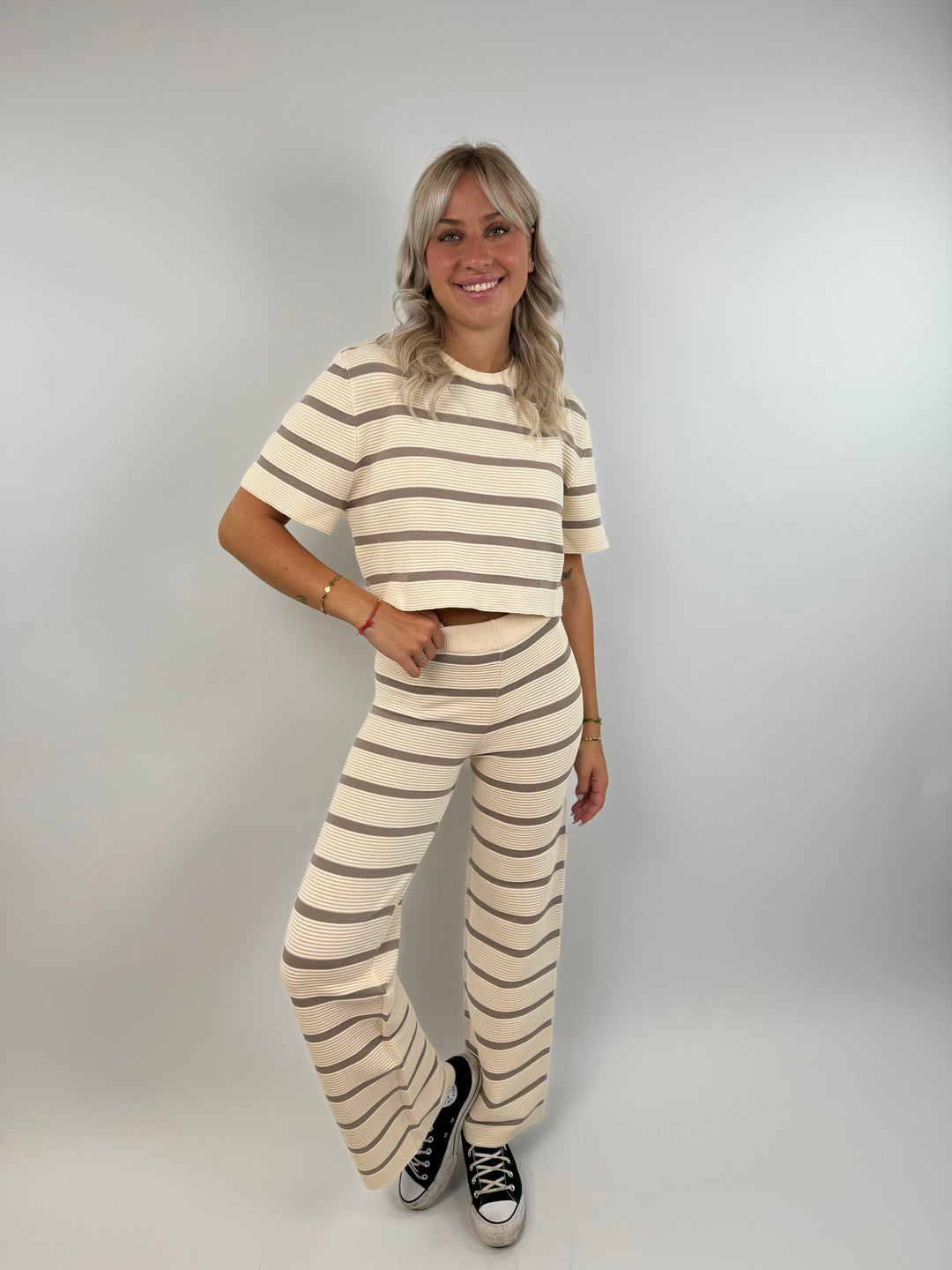 Cropped T-Shirt Sandy Stripes