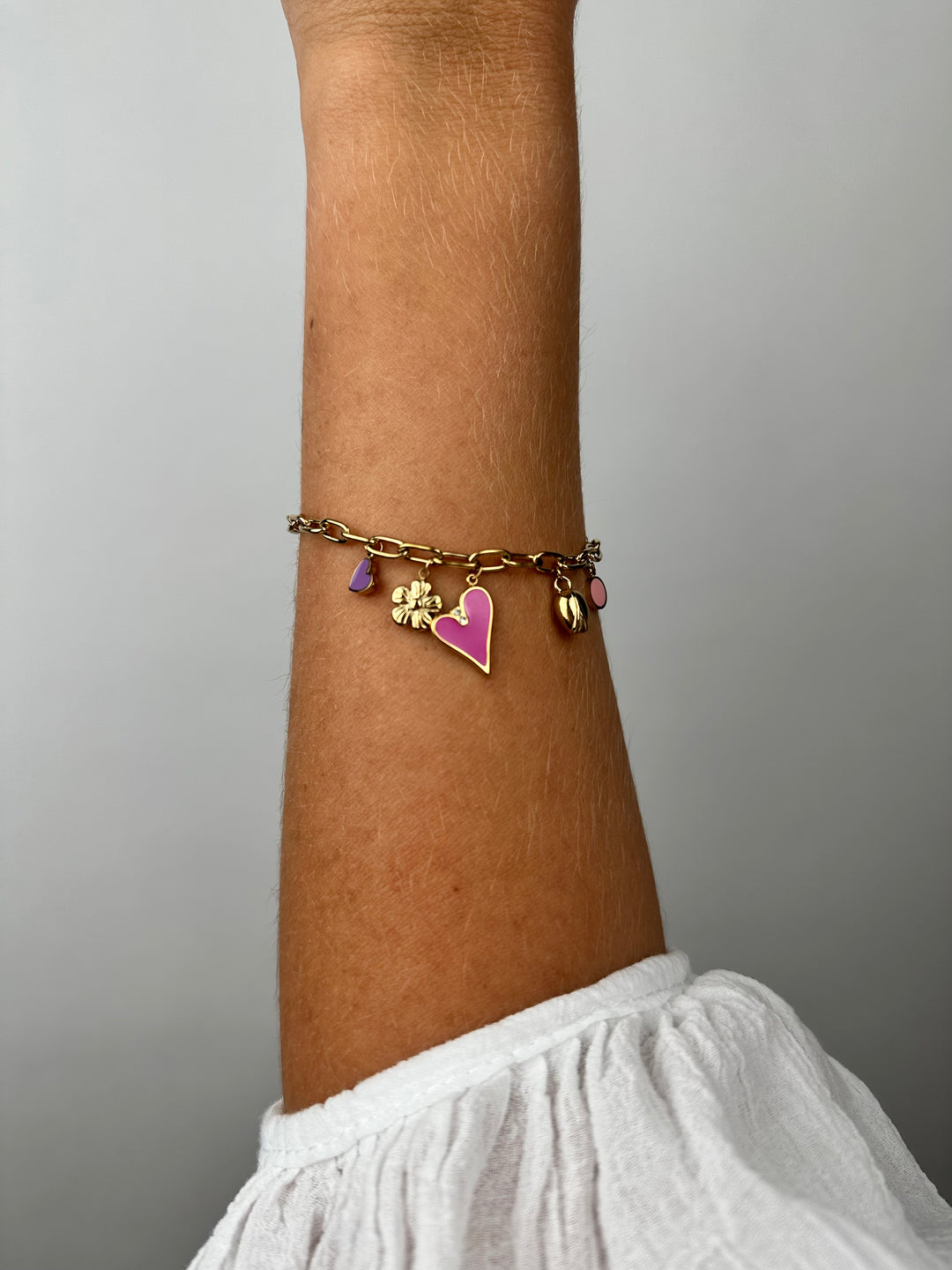 Charm-Armband Pink Heart