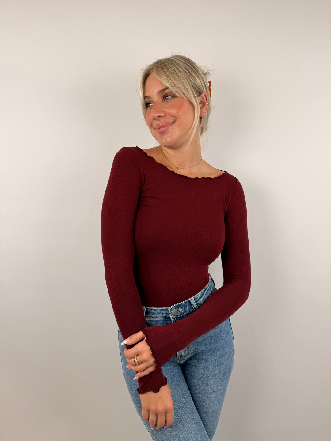 Super Soft Langarmshirt Nadja mit Uboot-Ausschnitt