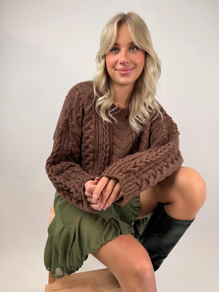 Pullover mit Zopfmuster Kayla