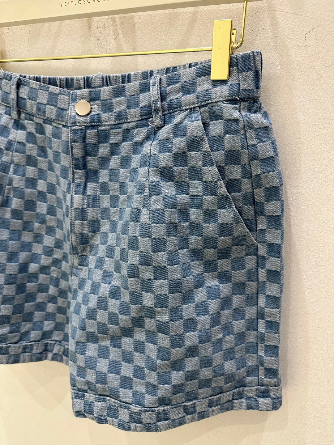 JEANSSHORTS MIT KAROMUSTER GR. M/38 (EINZELTEIL)